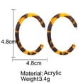 thumbnail image 2 of Lolita Acrylic Women Classic Stud Earrings Leopard Round Hoop Earrings Female Fashion Earring Holiday Party Jewelry, 2 of 11