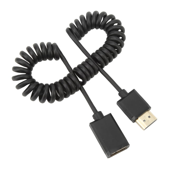 Cable de extensión de interfaz multimedia de alta definición, cable en espiral de salida HD macho de interfaz multimedia HD, cable macho a hembra de interfaz multimedia HD diseñado meticulosamente