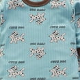 thumbnail image 5 of NOLDARES Toddler Baby Boy Outfits Clothing Set 2pcs Long Sleeve Graphic Print T Shirt and Joggers Pants Fall Winter Clothes Casual(Mint Green,4-5 Y), 5 of 6