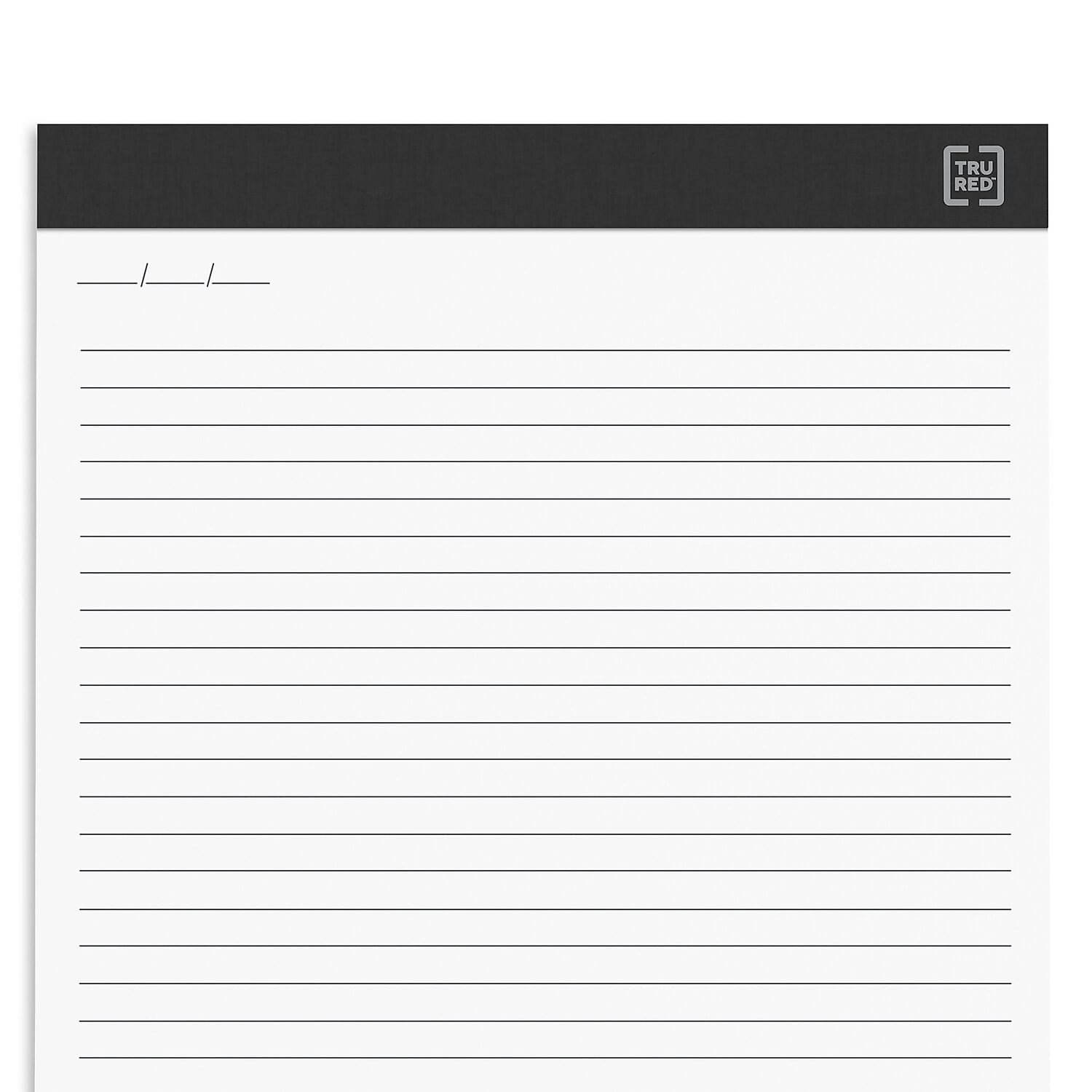 Staples TRU RED Notepads 8.5" x 11.75" Narrow Ruled White 50 Sheets/Pad 6 Pads/Pack (TR57378)