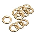 thumbnail image 5 of 10x Round Spring Snap Hooks Carabiner Clip DIY Metal Buckle Spring Circle for Jewelry Handbag Shoulder Strap Keychain , Aureate 20mm, 5 of 8