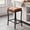 Brown, 1-Pack, variant on 26 Inch Counter Height Bar Stool, Modern Saddle Seat with Thick Padded Faux Leather, Durable Black Metal Frame & Footrest, for Kitchen Island or Dining Room, Black