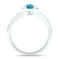 thumbnail image 2 of SZUL Women's Blue Topaz and Diamond Classic Band in 10K White Gold, 2 of 5