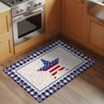 thumbnail image 3 of Independence Day Washable Area Rug 2 x 3 ft USA Flag Star Blue Plaid Retro, Soft Non Slip Rugs Stain Repellent Indoor Felt Carpet for Living Dining Room Bedroom Home Office, 3 of 9
