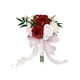 thumbnail image 4 of Ramo de novia Flores de boda Centros de mesa Elegantes flores artificiales para rojo blanco, 4 of 9