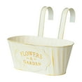 thumbnail image 1 of Hanging Flower Pots Outdoor For Fence Metal Hanging Flower Bucket With Decorative Planter Box Metal Bucket Planter For Porch Balcony Fence Patio, 1 of 9