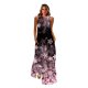 thumbnail image 1 of MOVOKAKA Ladies Spring Summer Long Dress Women Sleeveless V-neck Loose Elegant Dresses Party Printing Vintage Beach Dress Female4XL Gao Jinjia LED, 1 of 2