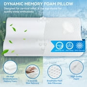 Bed Pillow, Cervical Pillow for Neck Pain Relief, Memory Foam Neck Pillow for Sleeping, Contour Cooling Pillow for Side Sleeper, Adjustable Orthopedic Sandwich Pillow