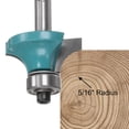 thumbnail image 5 of Uxcell 2packs Roundover Router Bit 1/4 Shank 5/16" Radius Carbide Tipped with Bearing Cyan, 5 of 5