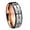 Gray And Rose Gold Beveled Edges, variant on Tungsten Religious Faith Cross 8mm Glossy Brushed Gray Beveled Edges Men Ring