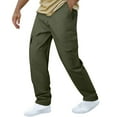 thumbnail image 2 of Leodye Pantalon Cargo Tactique pour Hommes Résistant à l'Eau Ripstop Séchage Rapide Randonnée Travail avec Poches Vert Armée G(L), 2 of 6