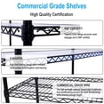 thumbnail image 5 of 6 Tiers Shelving Unit, Metal Adjustable Storage Rack With Wheels, Storage Organizer With Shelf Liners, Wire Shelving Unit For Home Garage Basement Shed Laundry Room, 5 of 6