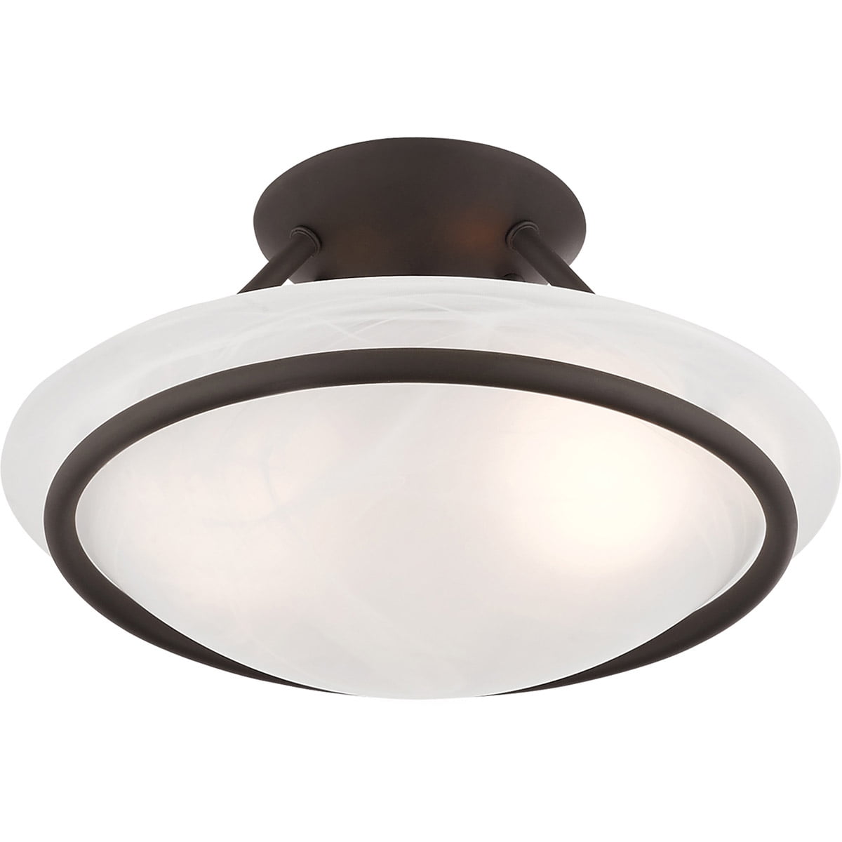 2 Light Bronze Ceiling Light fixture with Steel base material