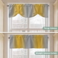 thumbnail image 6 of Yellow Grey Ombre Tie Up Window Valance Gradient Color Tie-up Valance for Kitchen Windows Adjustable Small Curtain Balloon Shades for Kitchen Bathroom Cafe 60x18inch, 6 of 9