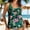 Swimwear-749Multicolor, variant on Xdegoge Bathing Suit Tops for Women Scoop Neck Tropical Palm Print Shirred Front Loose Flowy Modest Tummy Control Swim Tops Beach Pool Summer Vacation