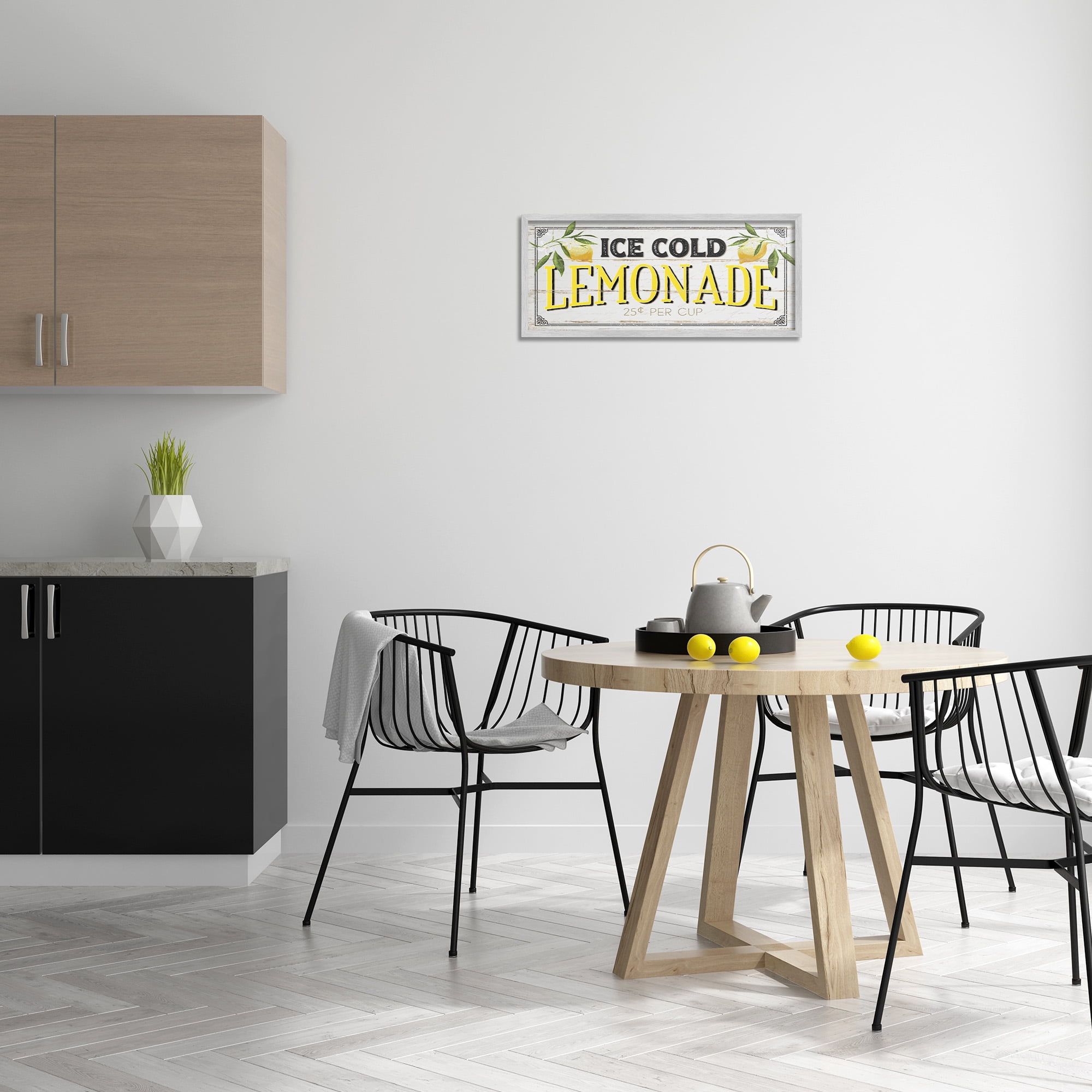 Stupell Industries Vintage Lemonade Stand Sign Food & Beverage Painting Gray Framed Art Print Wall Art, 24 x 10