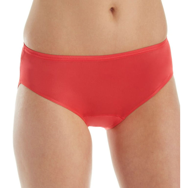 Women's Shadowline 11032 Nylon Hidden Elastic Hipster Panty (Red 6)