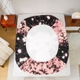 thumbnail image 5 of Homewish Kawaii Animal Salamander 4 Pieces Queen Sheet Sets for Boys Girls,Floral Cherry Blossoms Ultra Soft Flat Sheet,Cartoon Flower Axolotl Queen Fitted Sheet,Super Cozy Room Decor, 5 of 7
