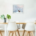 thumbnail image 4 of Winter Forest Deer Wall Art, Christmas Pine Tree Forest and Deer outside Window Canvas Wall Art, Snow Scene Framed Wall Art for Living Room Bathroom Bedroom Kitchen Ready to Hang, 16X12 Inches, 4 of 7