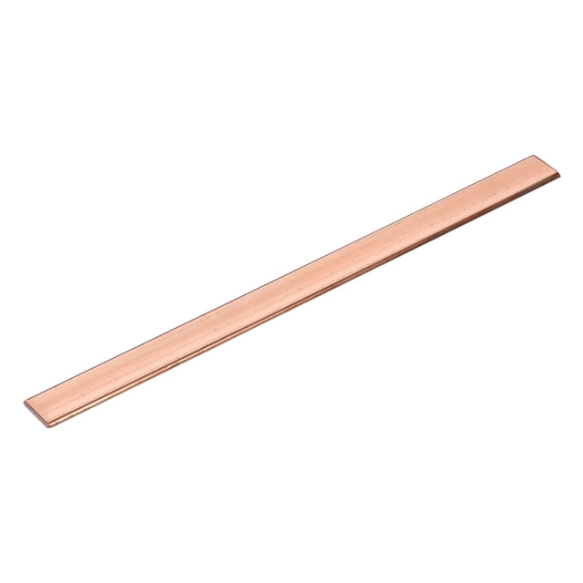 Barra plana de cobre Uxcell, grosor de 0.12" x ancho de 0.59" x longitud de 7.87"