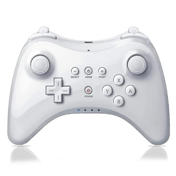 Controlador profesional para Wii U, mando inalámbrico Ead Gamepad para Nintendo Wii U Joystick de juego analógico dual (blanco)