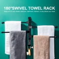 thumbnail image 2 of Porta toallas giratorio de 5 brazos en negro para baño, resistente y plegable, 2 of 6