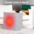 thumbnail image 5 of Mind Reader Under Desk Space Heater, Foldable Electric Foot Warmer Panel with Thermostat, Timer & Auto Shut Off, Portable Heater for Office or Home, Fabric, Gray, 5 of 7