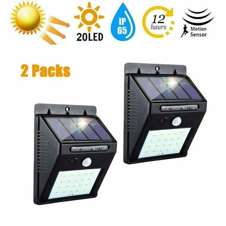 

Solar Lights Outdoor Solar Security Lights Solar Motion Sensor Lights Wireless IP 65 Waterproof Outdoor Lights for Garden Fence