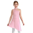 thumbnail image 2 of Kaerm Kids Girls Lyrical Dance Dress Sleeveless Hater Ballet Latin Leotard Figure Skating Dress Modern Dancewear Pink 16, 2 of 6