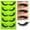 D, variant on 5 Pairs New Design Cat Eye Lashes Faux Eyelashes Winged End Elongated Eye
