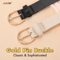 thumbnail image 7 of SUOSDEY Girls Leather Belts,Kids Skinny Belt for School Uniforms Gift 2Pack, 7 of 7