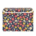thumbnail image 7 of Yayeee Collapsible Cube Storage Bin with Lid Fabric Closet Decorative Basket with Handles, Small Colorful Flower, 7 of 7