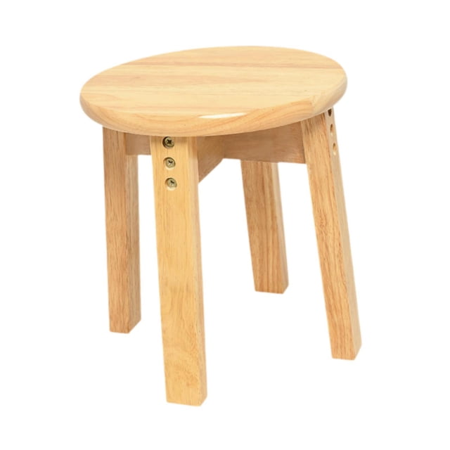 Taburete de Madera Redondo, Taburete de Tocador para Niños Y Niñas, Taburete Pequeño de Madera para Dormitorio, Puerta, Sala de Juegos, Mesita de Noch altura 30cm
