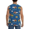 thumbnail image 4 of Uemuo Construction Vehicles Pattern Men's Sleeveless T-Shirt,Muscle Athletic Tank Top, Moisture-wicking Quick-dry Breathable Classic Tee Top for Gym Run Outdoor Sports-X-Large, 4 of 8