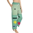 thumbnail image 2 of BMO Adventure Time Women's Pajama Pants Lounge Daily Novelty Cozy Sleep Bottoms Pants Sleepwear With Pockets, 2 of 8