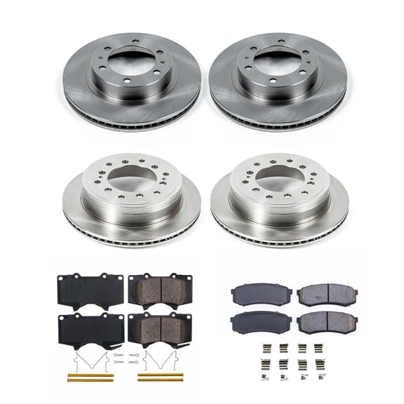 Ultimate Brakes Front and Rear Ceramic Brake Pad and Rotor Kit with Hardware WM80990