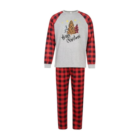 

Seyurigaoka Christmas Parent-child Pajamas T-shirt Jumpsuit Plaid Pants