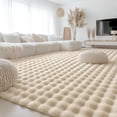 thumbnail image 5 of Buganda Area Rugs for Living Room, Soft Shaggy Rug for Bedroom , Non Slip Machine Washable Carpet, Beige, 5'x7', 5 of 6