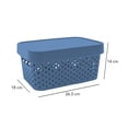 thumbnail image 3 of Caja con Tapa 4.5 Litros Plastic Trends Modelo Paris Color Azul Plumbago, 3 of 4