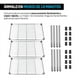 thumbnail image 5 of Estante de Metal Redlemon con 3 Repisas Multiusos para el Hogar Oficina o Negocio, 5 of 9