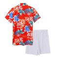 thumbnail image 3 of Vedolay Workout Short Sets For Men Mens Summer Outfit 2 Piece Set Shirts and Shorts Stylish Casual Sweatsuits,White XL, 3 of 4
