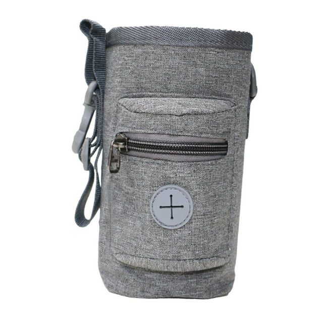 Treat Treat Training Pouch Puppy Entrenamiento con correa ajustable con bolsillo de bolsillo bolsita para mascotas, para viajar a mascotas caminando Gris