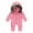 Pinks, variant on Toddler Pants Toddler Baby Boy Girl Solid Color Long-sleeved Hooded Plush Collar Jumpsuit for Men and Women Baby Outing Romper New Jumpsuit White 6-12 Months