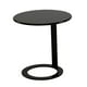 thumbnail image 4 of Mesita auxiliar pequeña, moderna, minimalista, de metal con base, pequeña mesa de pedestal decorativa. Negro, 4 of 9