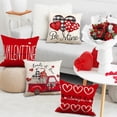 thumbnail image 3 of Valentine''s Day Throw Pillow Covers 18x18 Set of 4 Red Valentines Day Truck Pillow Covers Gnome Loads of Love Farmhouse Cushion Covers Wedding Anniversary Pillow Cases for Home Decor, 3 of 6