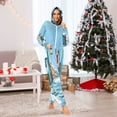 thumbnail image 6 of IAUYY Unisex Adult Onesie Pajamas Ultra-Soft Crystal-Soft Fabric, Halloween Adult Onesie Pajamas Adults,With a Zipper Plus Size Onesie Pajamas, The Town Is Snowing, 6 of 7