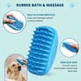 thumbnail image 4 of Double-Sided Pet Dog Cat Brush for Detangling Deshedding & Removing Small Mats plus Rubber Dog Bath Brush for Grooming, Shedding, Massage & Skin Care Brush - Best Pet Detangler Brushes, 4 of 7
