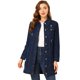 thumbnail image 1 of INSPIRE CHIC Chaqueta De Mezclilla Casual Rasgada De Manga Larga Desgastada Para Mujer Azul oscuro M, 1 of 5