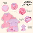 thumbnail image 5 of 2 Pack Dog Pajamas Small Sized Dog Fleece Pajamas Cute Fleece Sweater Doggy Sweater Love Pattern Onesies for Dogs Pjs Small Clothes, 5 of 6