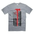 thumbnail image 5 of Mens Firefighter Patriotic T-shirt Firefighter 4th Of July Flag Shirt Firefighter AXE Shirts (Large Navy Blue), 5 of 6